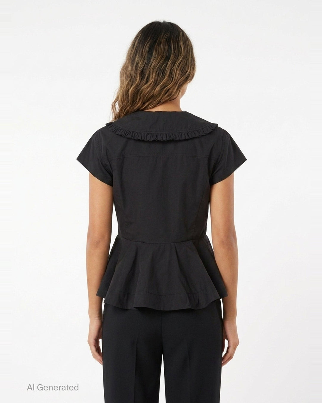 Regenerative Cotton Poplin Blouse | Ganni | Club21 - back