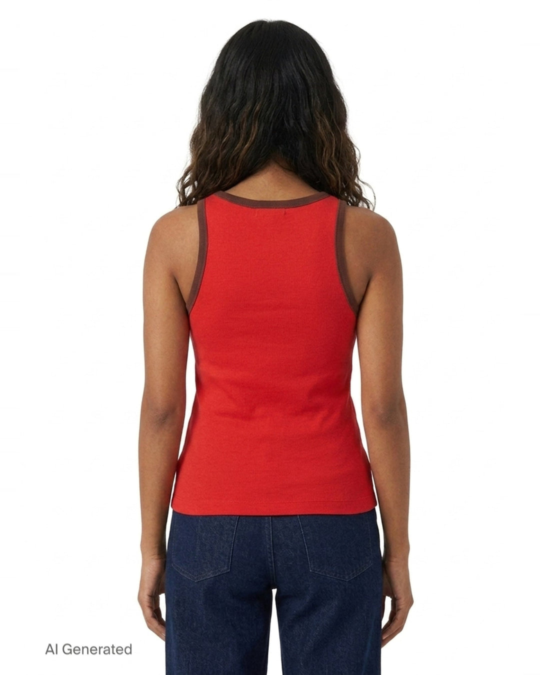 Soft Cotton Rib Tank Top | Ganni | Club21 - back
