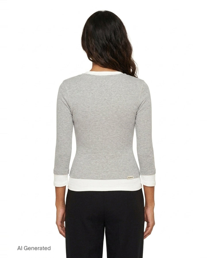 Layered Contrast Hoodie | Glowny | Club21 - back