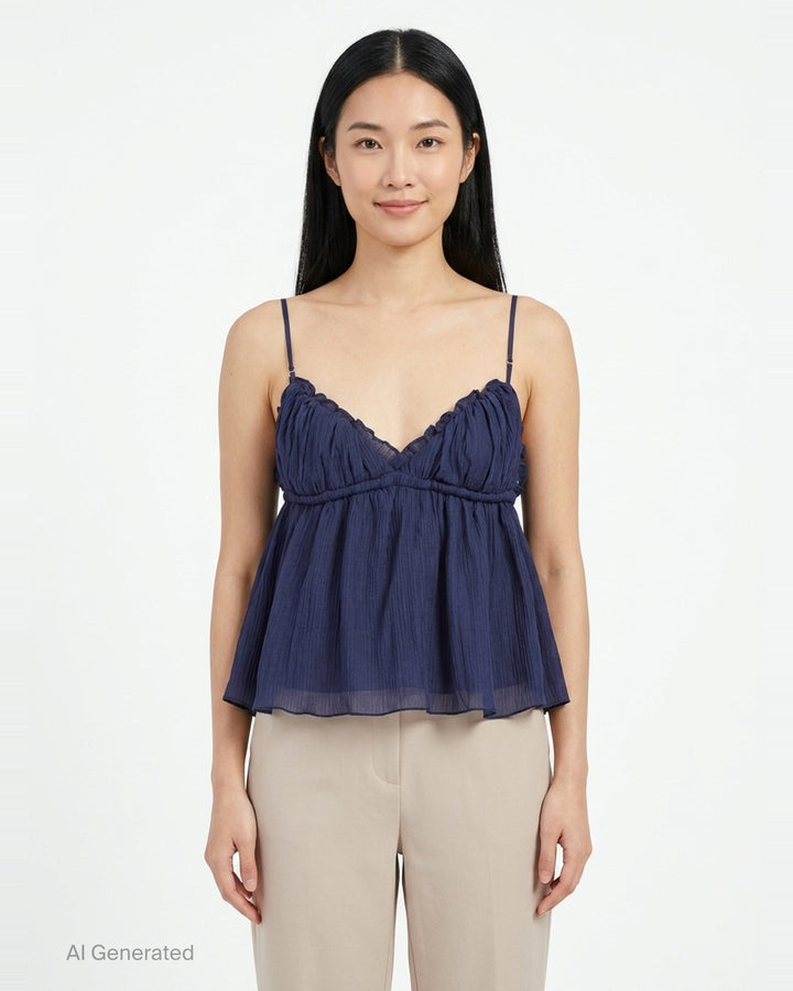 Shirred Crinkle Bustier Top | Glowny | Club21 - front