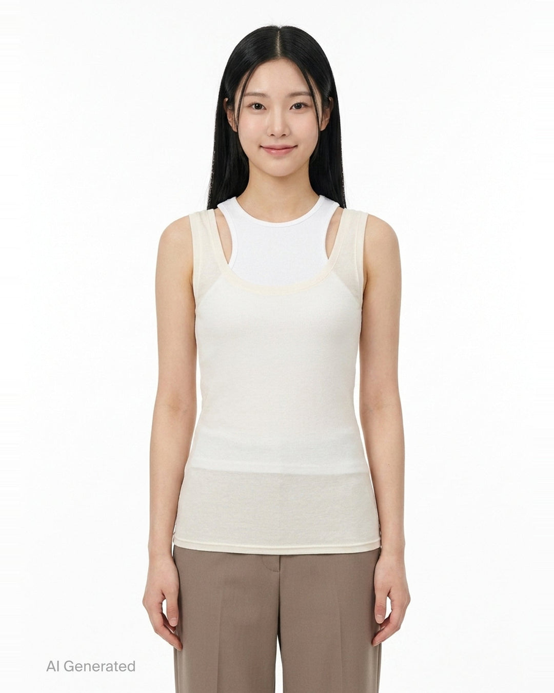Soft Layered Scoop Top | Glowny | Club21 - front