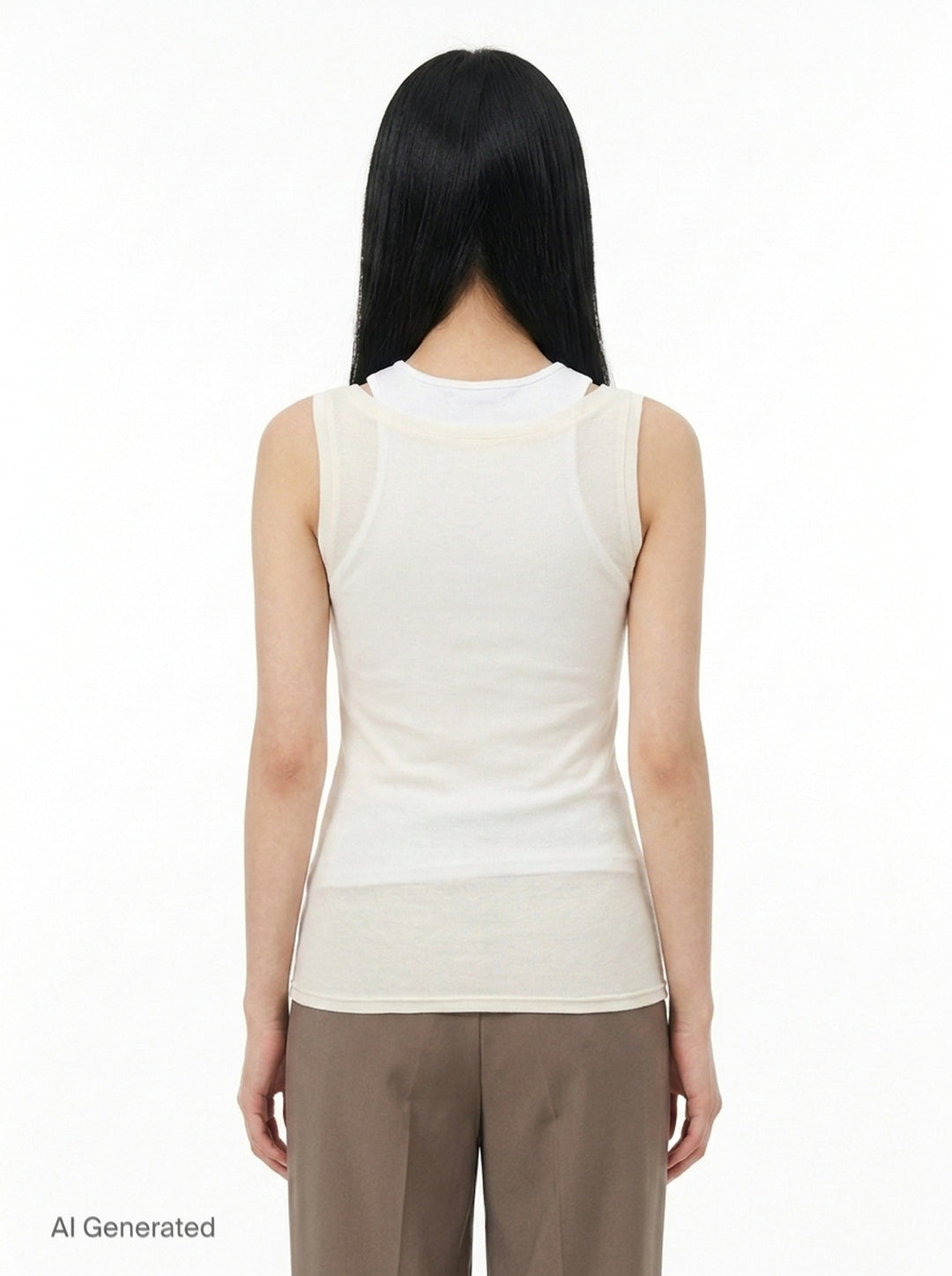 Soft Layered Scoop Top | Glowny | Club21 - back