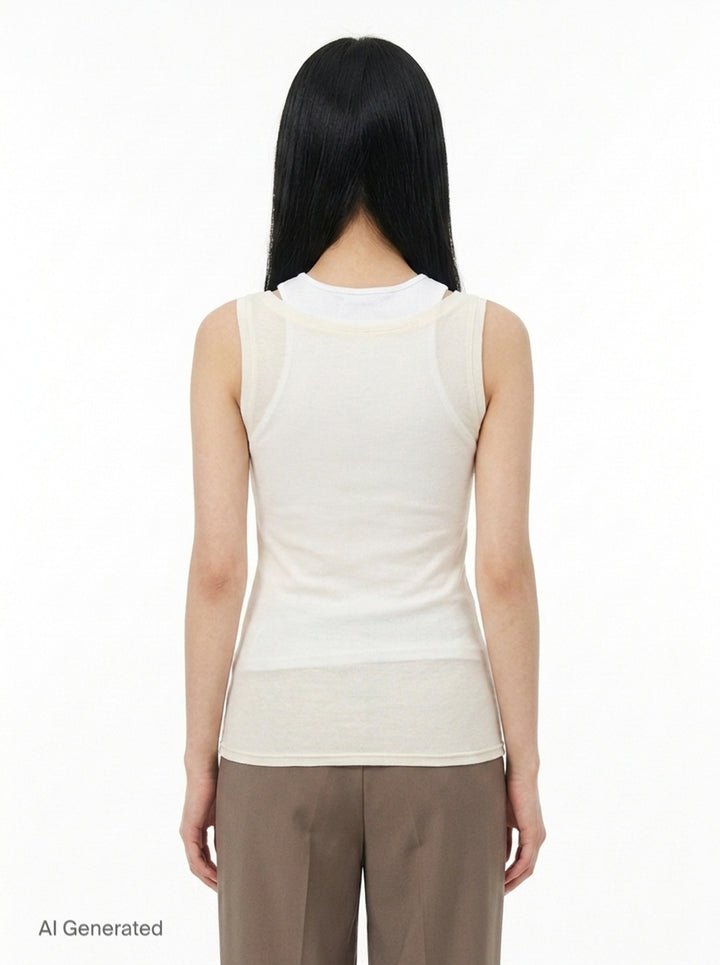 Soft Layered Scoop Top | Glowny | Club21 - back