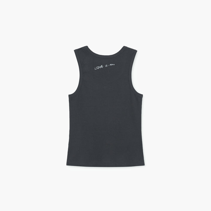 Heart Pendant Sleeveless T-Shirt
