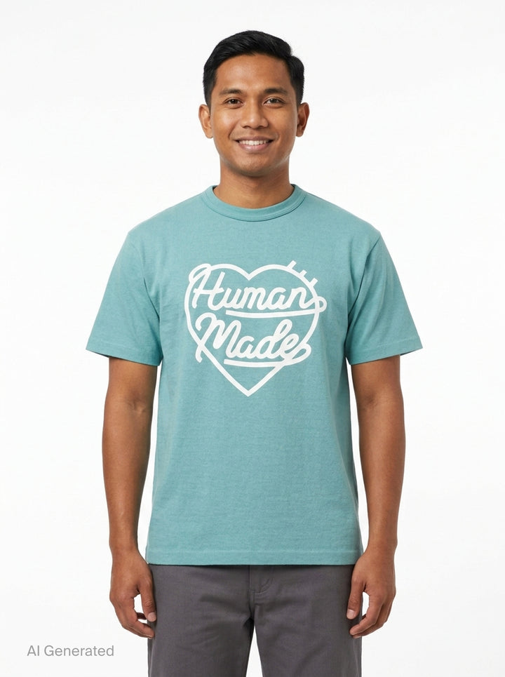 Color Heart Logo Tee | Human Made | Club21 - front