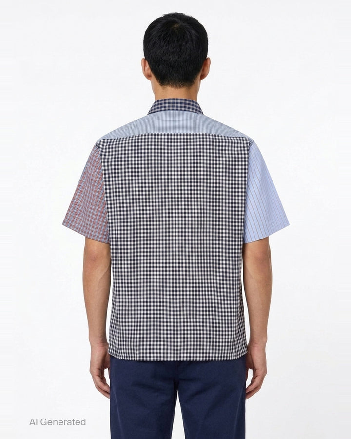Crazy Check Short Sleeve Shirt | Human Made | Club21 - back