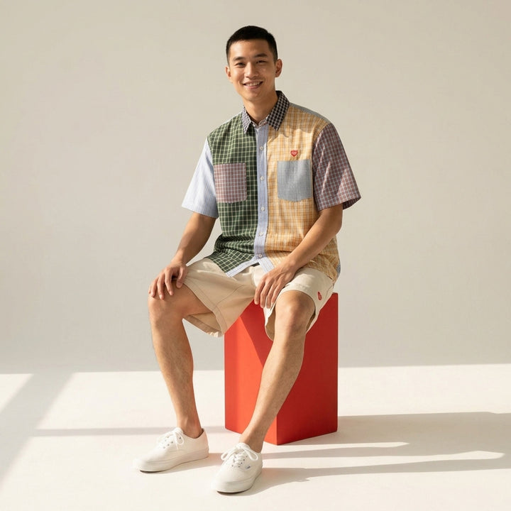 Crazy Check Short Sleeve Shirt | Human Made | Club21 - lifestyle