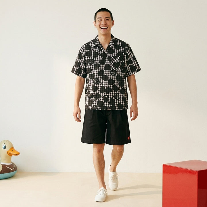 Heart Gingham Check Short Sleeve Shirt | Human Made | Club21 - lifestyle