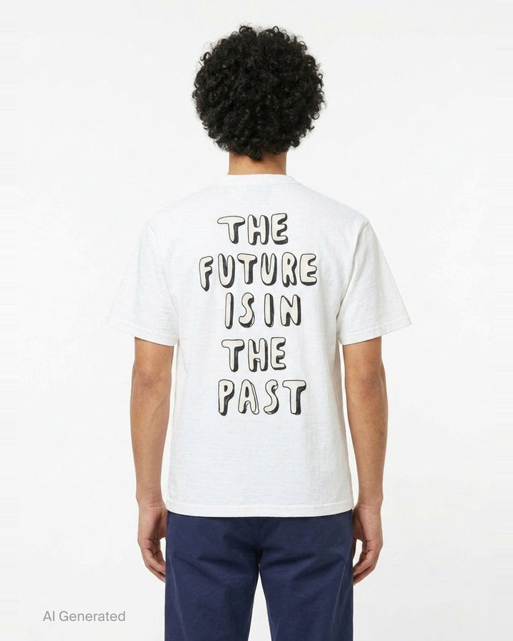 Human Made black short sleeve crew neck t-shirt with a large red hand-drawn heart graphic and 'Human Made' bubble lettering on the chest - back