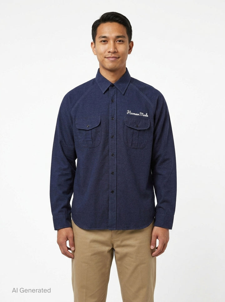 Long Sleeve Work Shirt | Human Made | Club21 - front