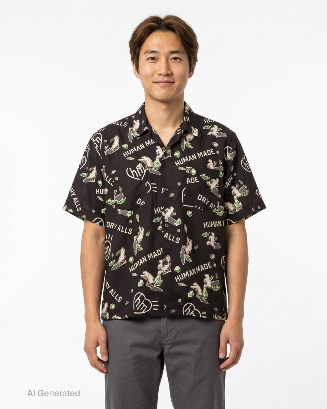 Otter Allover Printed Short Sleeve Shirt | Human Made | Club21 - front