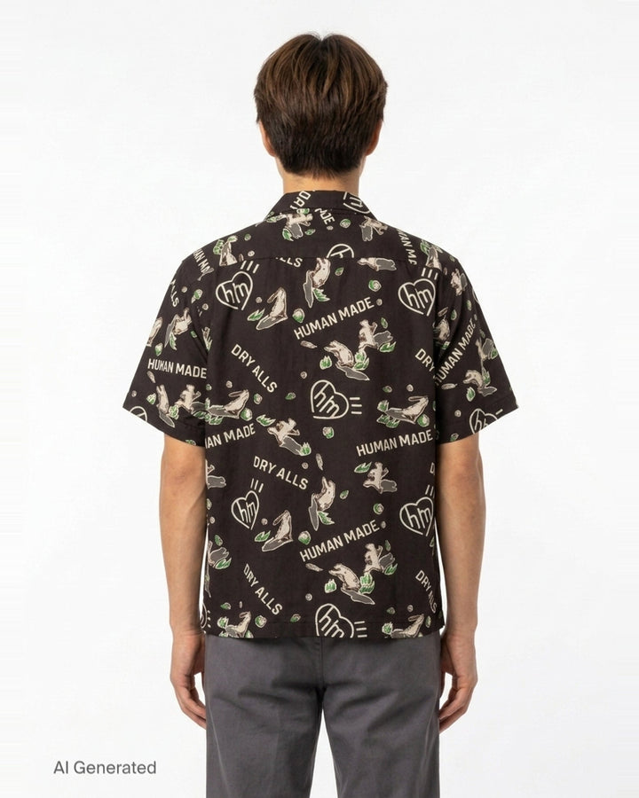 Otter Allover Printed Short Sleeve Shirt | Human Made | Club21 - back