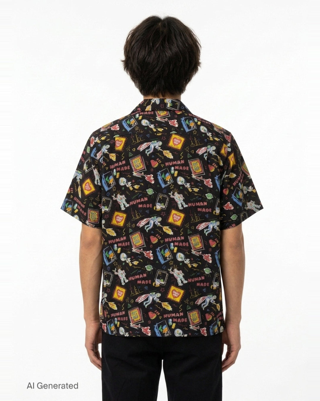 Space Print Short Sleeve Aloha Shirt | Human Made | Club21 - back
