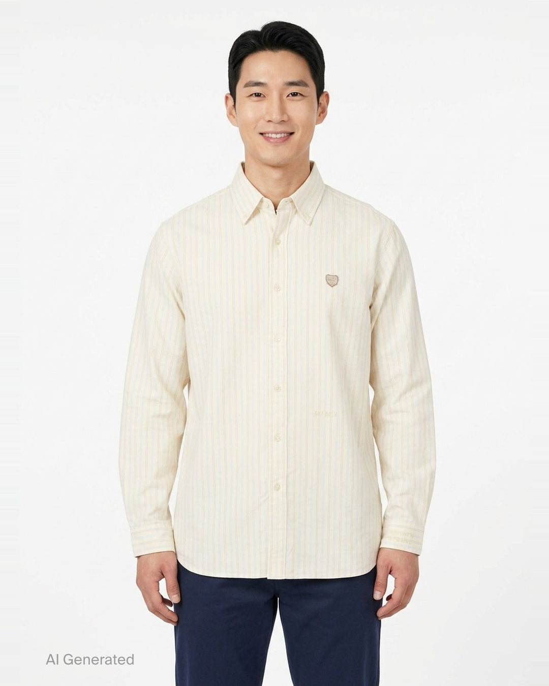 Stripe Oxford Button-Down Shirt | HUMAN MADE | Club21 - front