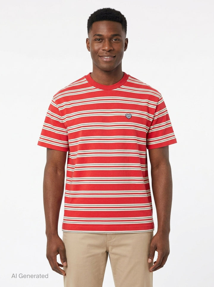Striped Short Sleeve Tee | Human Made | Club21 - front