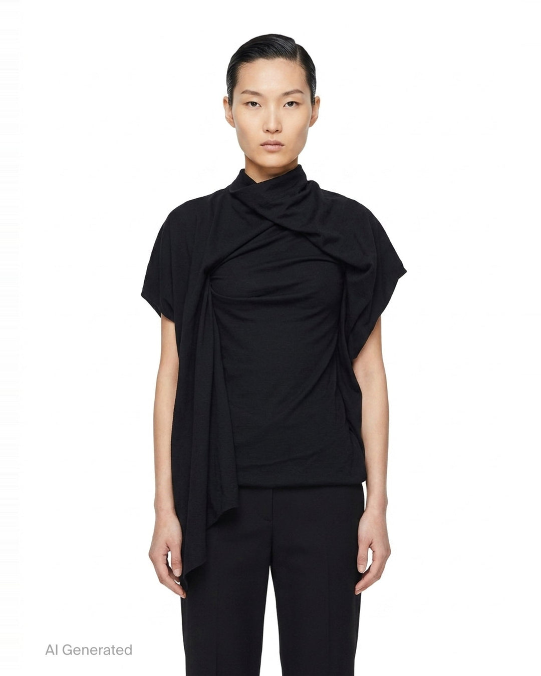 Concealed Draped Woven Top | Issey Miyake | Club21 - front
