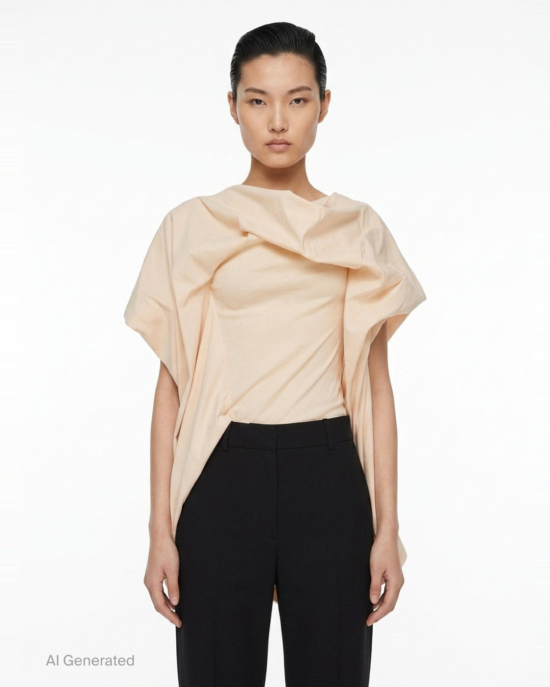 Concealed Draped Woven Top | Issey Miyake | Club21 - front