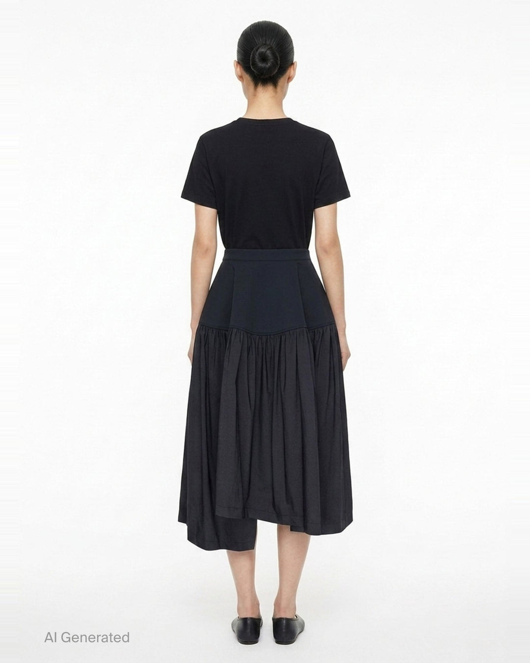 Mute Gathered Midi Skirt | Issey Miyake | Club21 - back