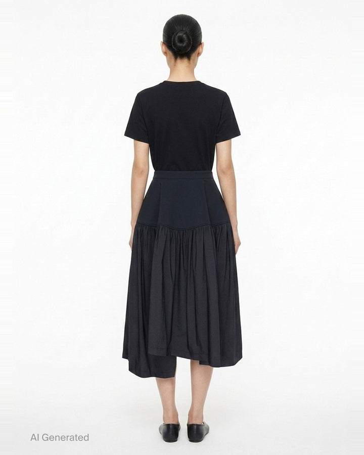 Mute Gathered Midi Skirt | Issey Miyake | Club21 - back