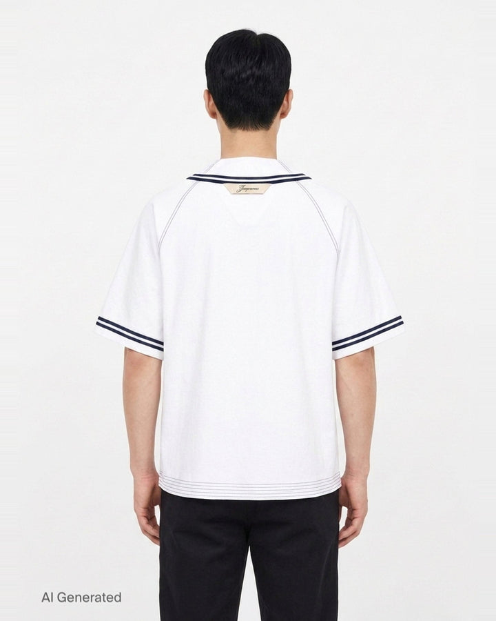 Baseball Short Sleeve Jersey | Jacquemus | Club21 - back