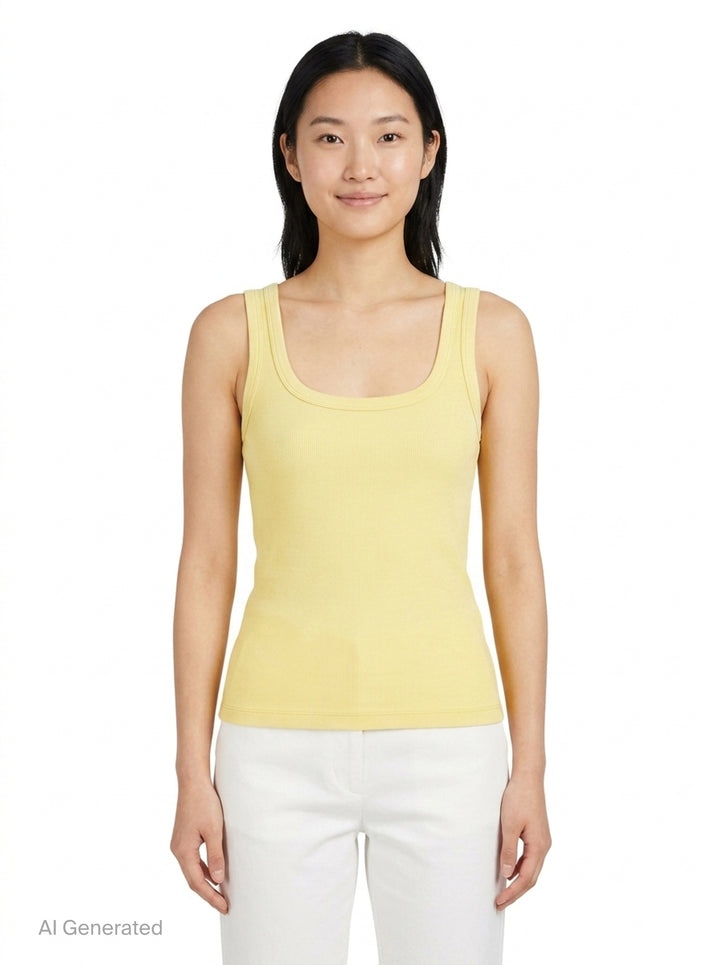 Jacquemus gros grain ribbed jersey tank top in mauve, featuring a deep scoop neckline, structured straps, and a woven brand label at the back neck - front