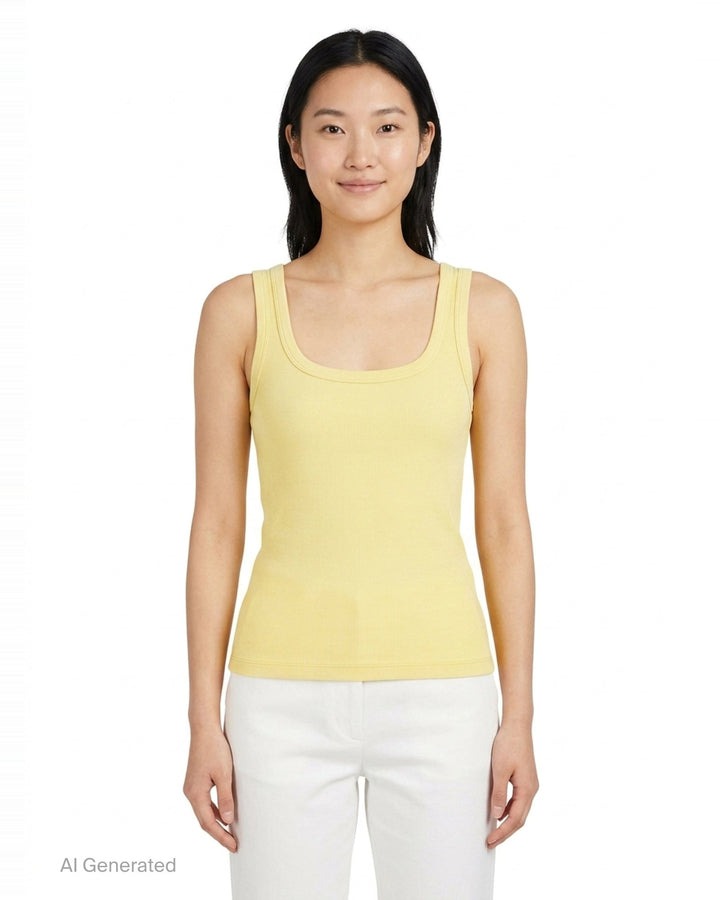 Jacquemus gros grain ribbed jersey tank top in mauve, featuring a deep scoop neckline, structured straps, and a woven brand label at the back neck - front