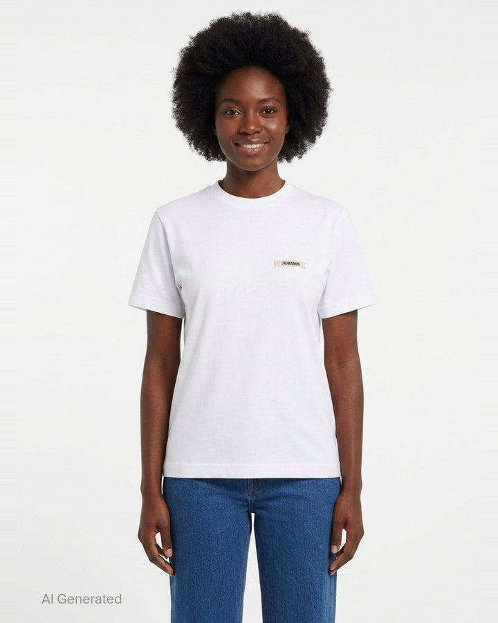 Gros Grain Short Sleeve Tee | Jacquemus | Club21 - front