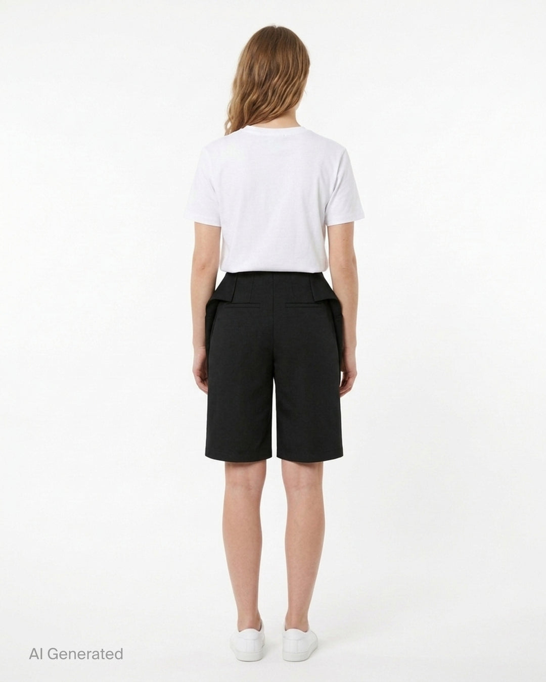 Jacquemus Le Short Cubisto black tailored Bermuda shorts, front view - back