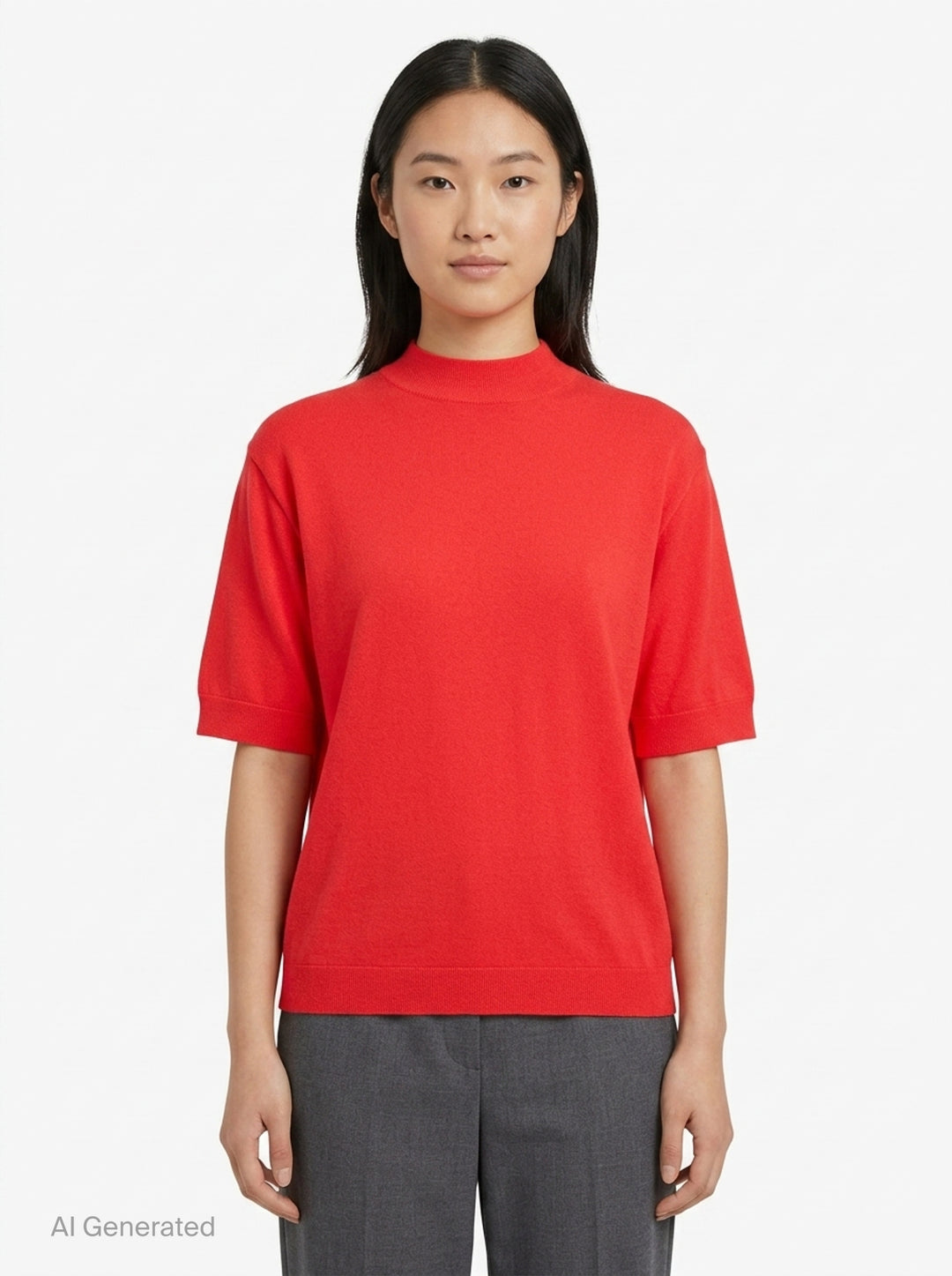 Bateau Neck Short Sleeve Knit Top | Jil Sander | Club21 - front