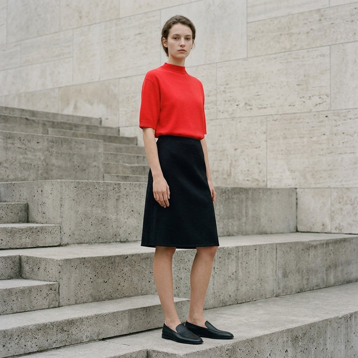 Bateau Neck Short Sleeve Knit Top | Jil Sander | Club21 - lifestyle