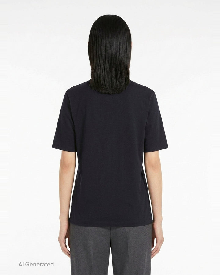 Cotton Basic Short Sleeve Tee | Jil Sander | Club21 - back