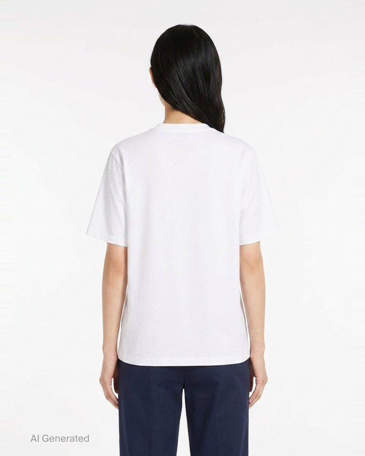 Cotton Basic Short Sleeve Tee | Jil Sander | Club21 - back
