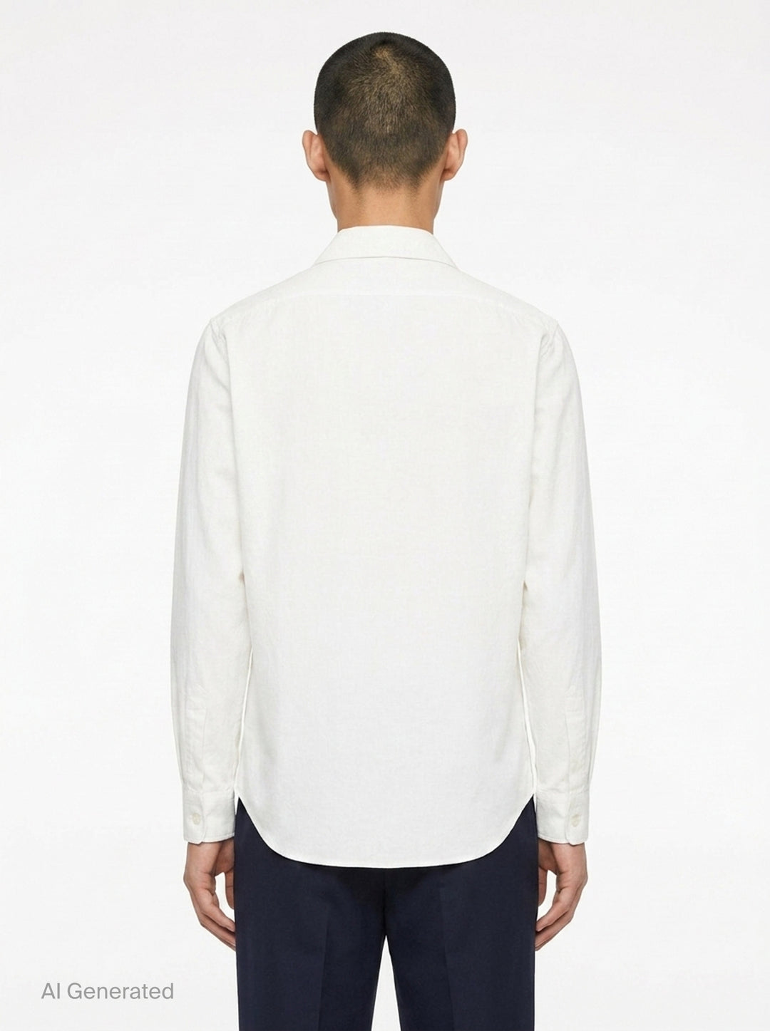 Crispy Washed Cotton Long Sleeve Shirt | Jil Sander | Club21 - back