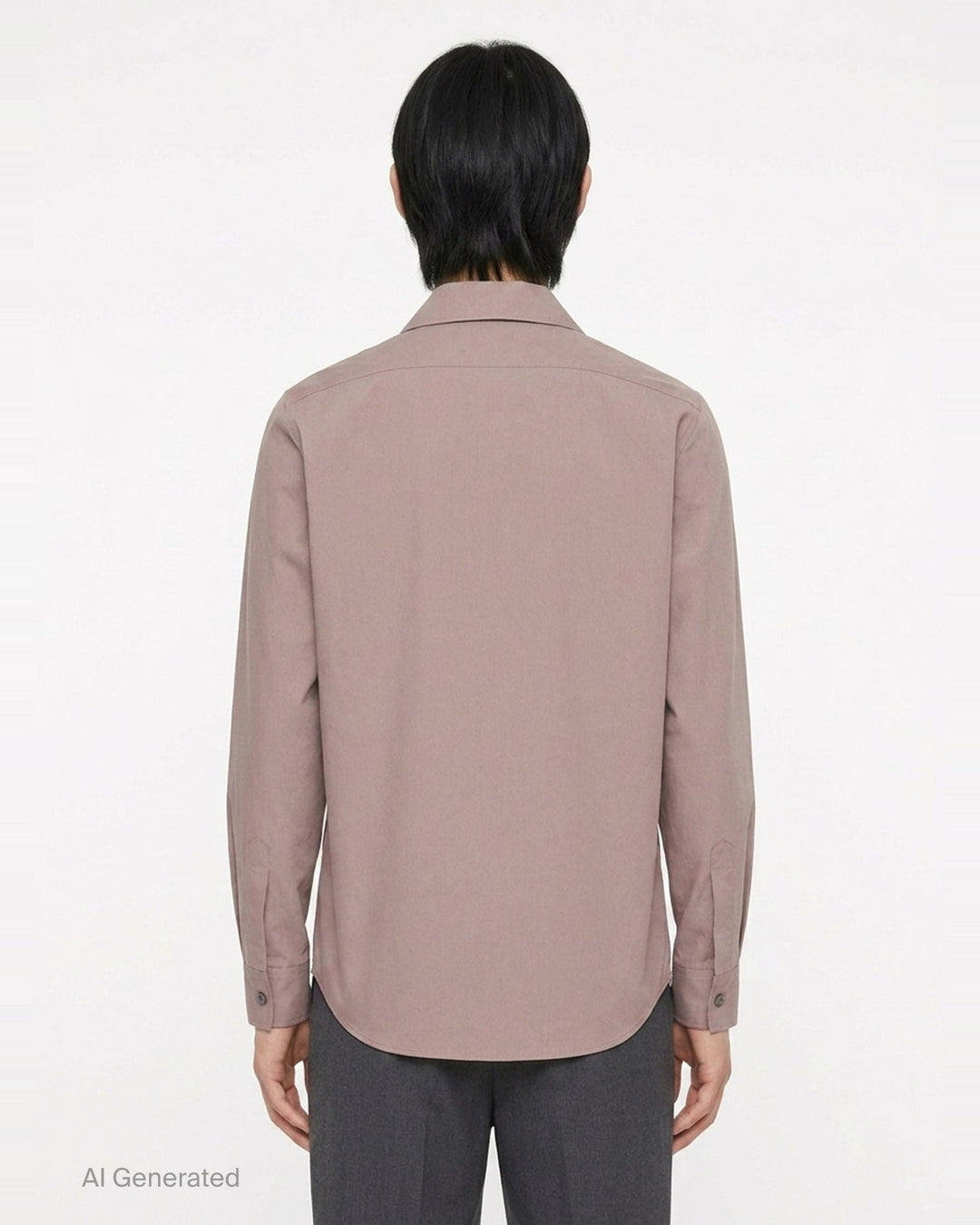 Crispy Washed Cotton Long Sleeve Shirt | Jil Sander | Club21 - back