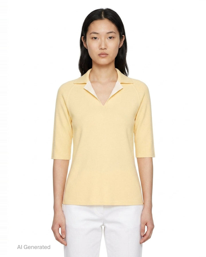 Double Face Short Sleeve Polo | Jil Sander | Club21 - front