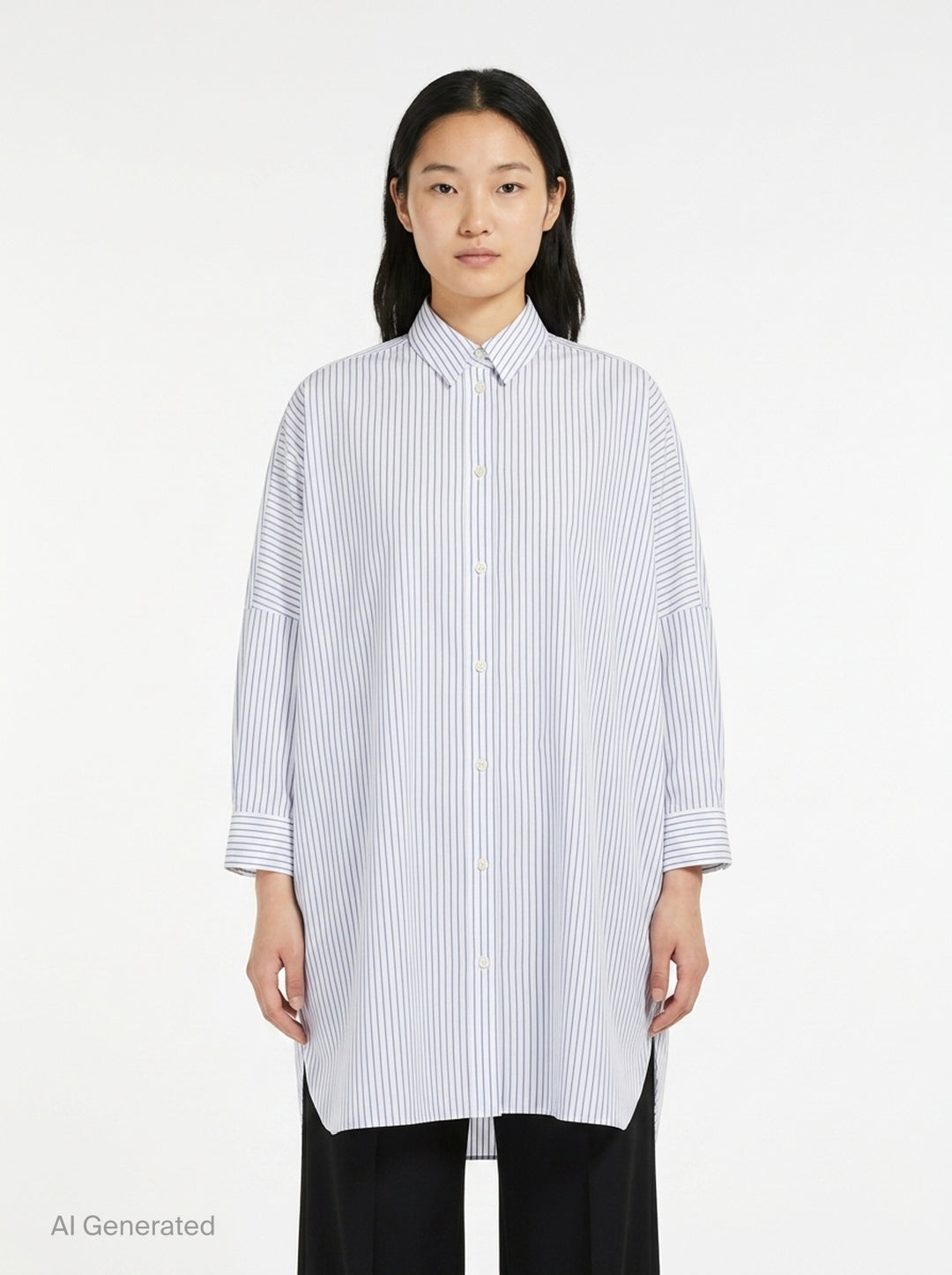 Embroidered Light Cotton Shirt Dress | Jil Sander | Club21 - front