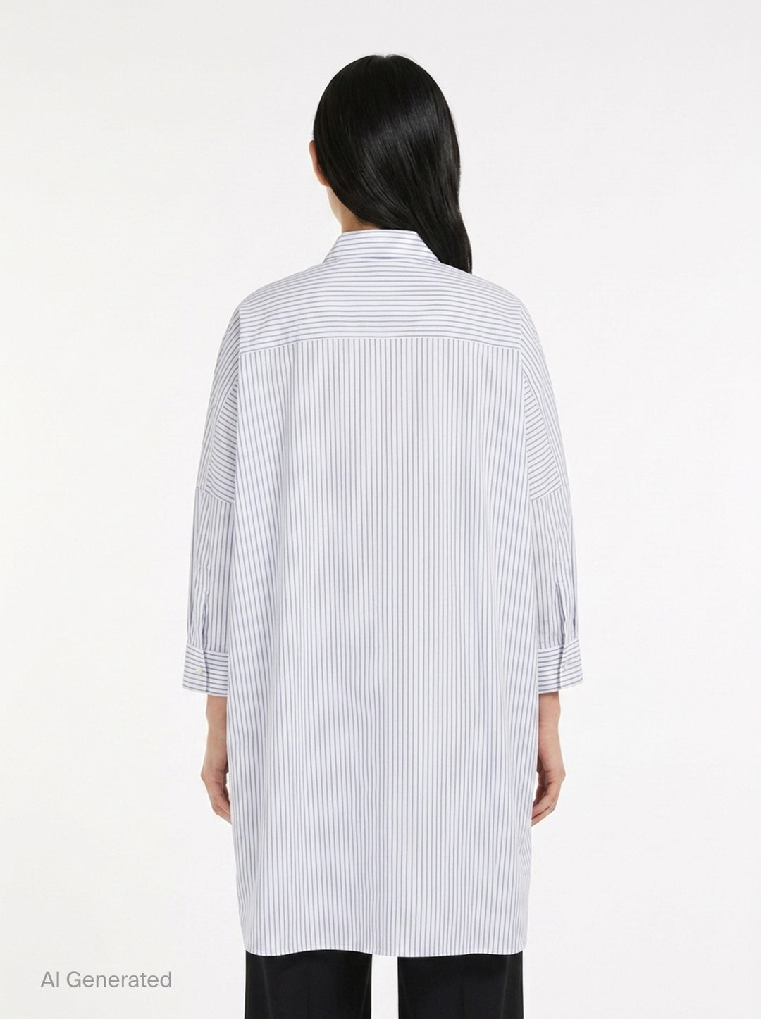 Embroidered Light Cotton Shirt Dress | Jil Sander | Club21 - back