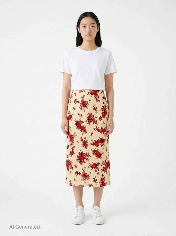 Envers Satin Midi Skirt | Jil Sander | Club21 - front
