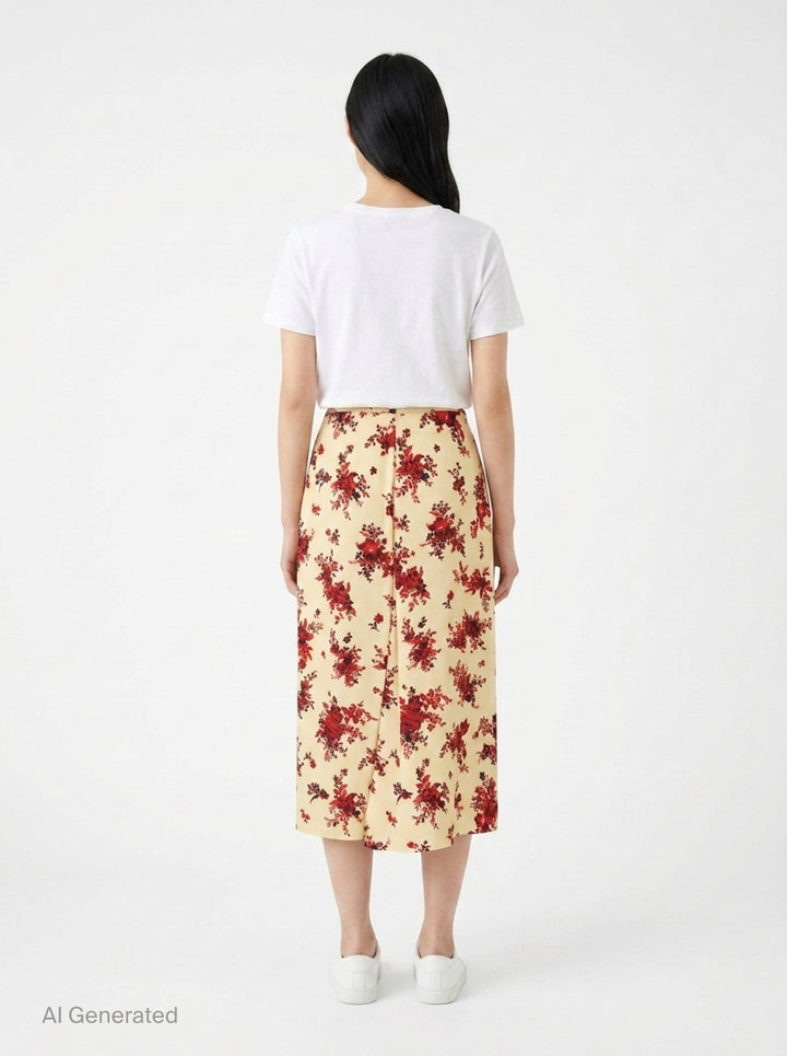 Envers Satin Midi Skirt | Jil Sander | Club21 - back