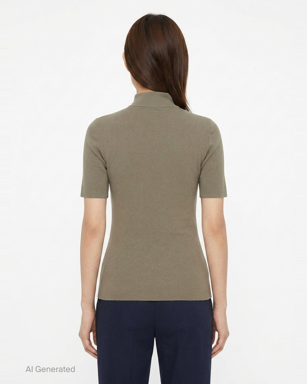 Fine Technical Short Sleeve Turtleneck | Jil Sander | Club21 - back