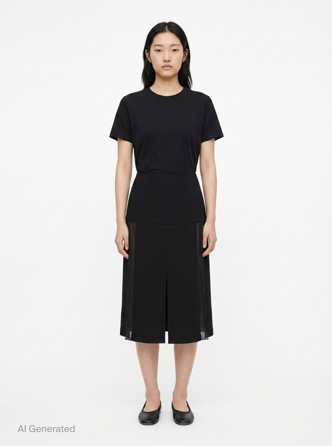 Fluid Wool Sablé Midi Skirt | Jil Sander | Club21 - front