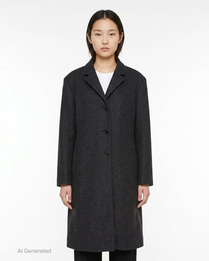 Heavy Loden Wool Coat | Jil Sander | Club21 - front