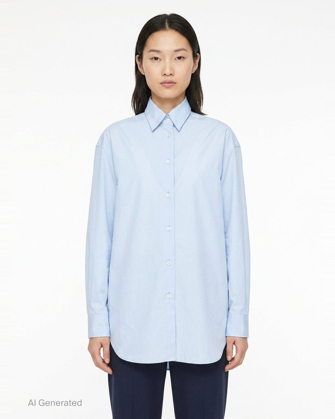 Light Fil-à-Fil Cotton Shirt | Jil Sander | Club21 - front