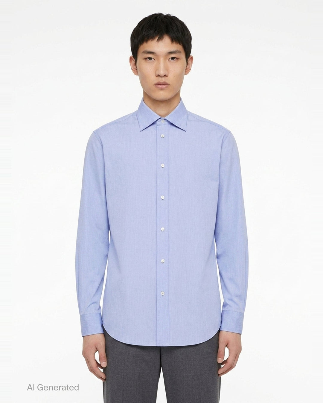 Light Long Sleeve Fil-à-Fil Shirt | Jil Sander | Club21 - front