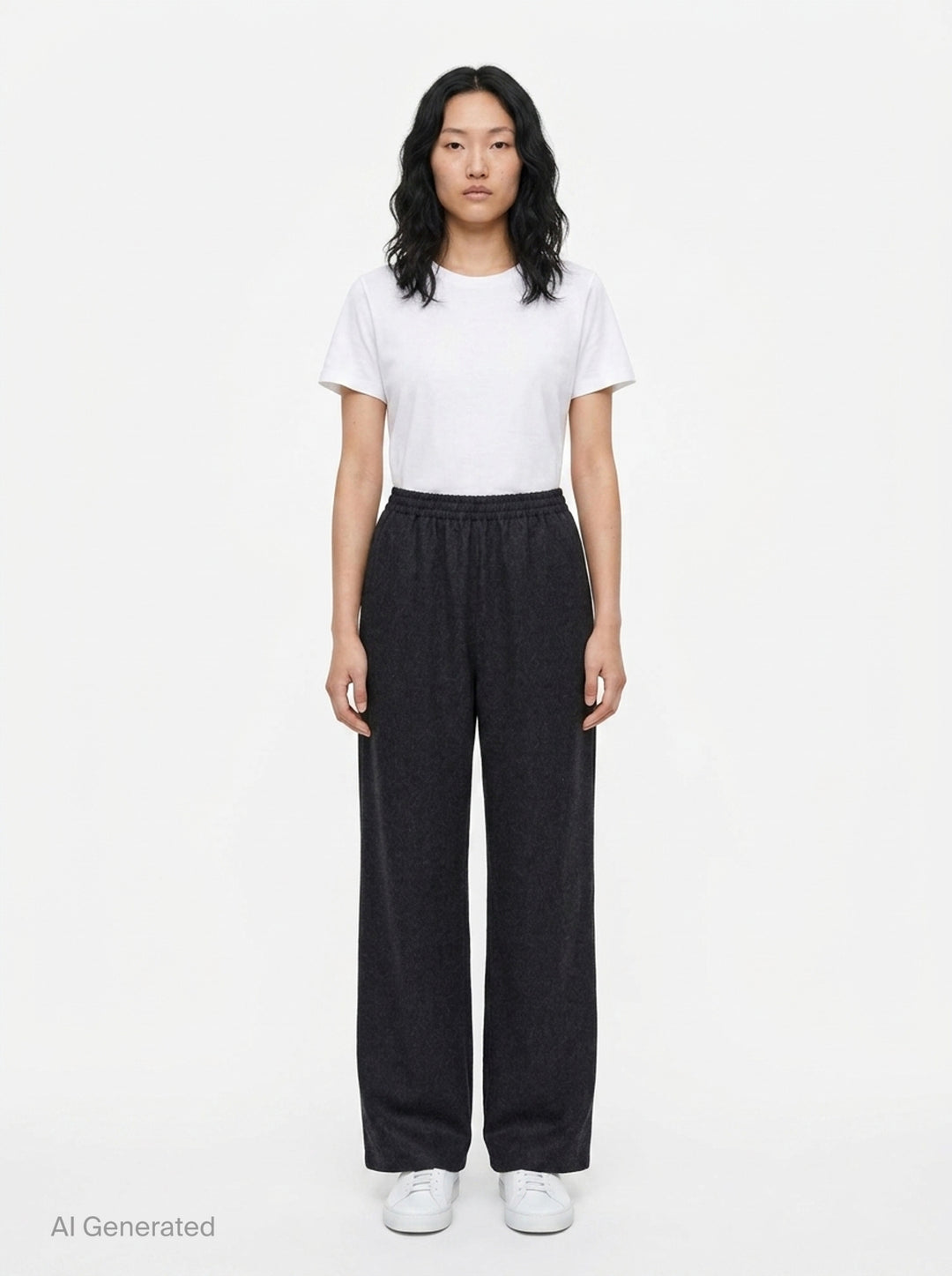 Light Merino Wide-Leg Trousers | Jil Sander | Club21 - front