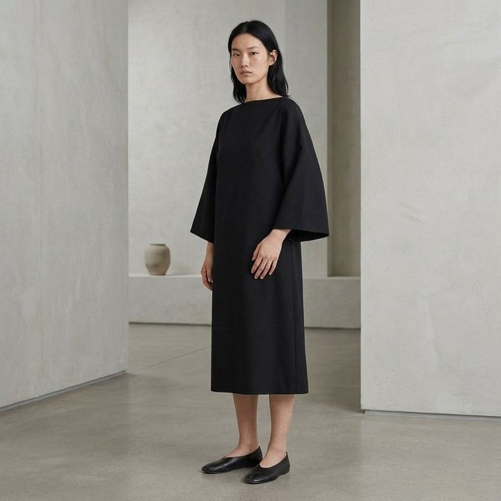 Lightweight Wool Wide Sleeve Dress | Jil Sander | Club21 - lifestyle