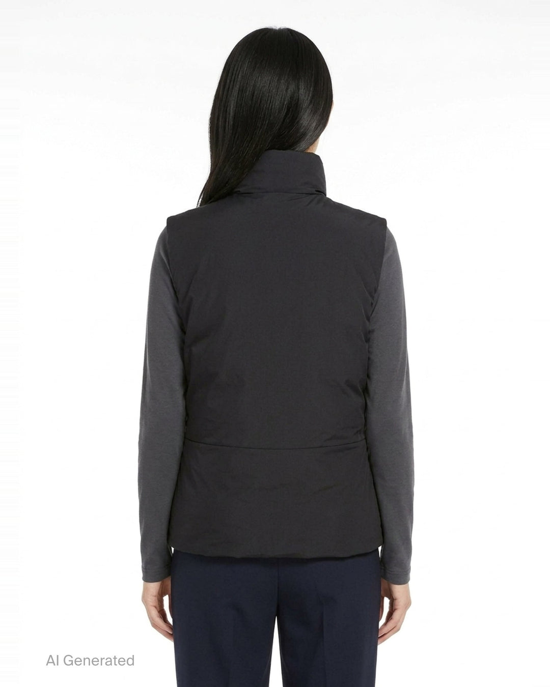 Logo Water Repellent Down Vest | Jil Sander | Club21 - back
