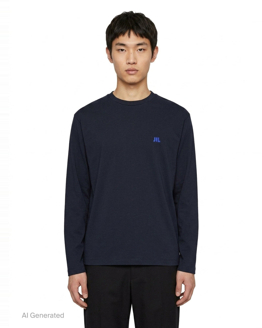 Long Sleeve Embroidered Organic Tee | Jil Sander | Club21 - front
