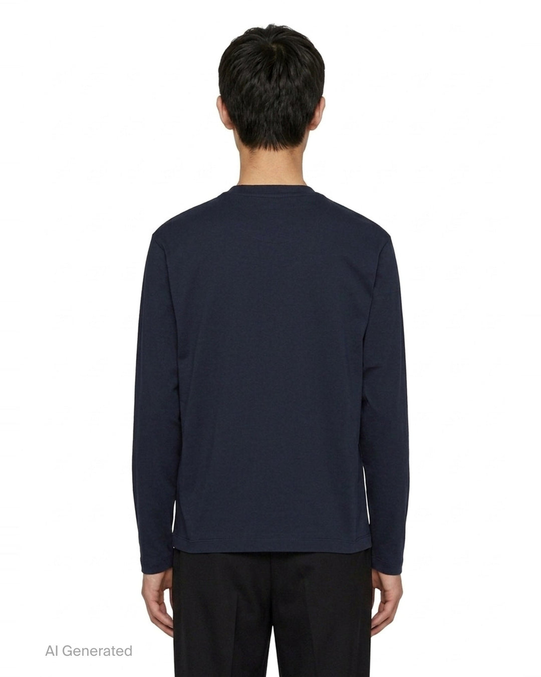 Long Sleeve Embroidered Organic Tee | Jil Sander | Club21 - back