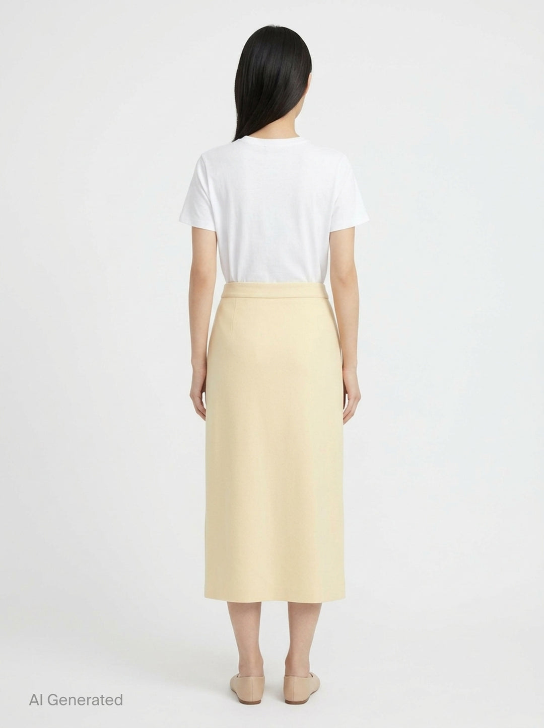 Mid Calf Double Face Wrap Skirt | Jil Sander | Club21 - back